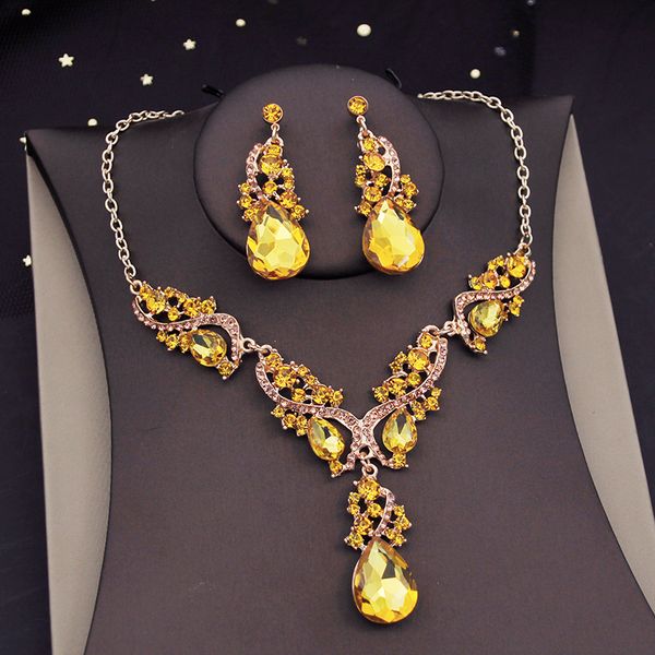 wedding jewelry sets gorgeous yellow crystal bridal for women bride choker necklace earrings set fashion 230808, Slivery;golden
wedding jewelry sets gorgeous yellow crystal bridal for women bride choker necklace earrings set fashion 230808, Slivery;golden