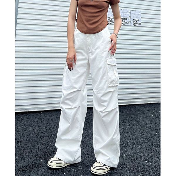 women's pants s y2k streetwear women white cargo vintage 90s aesthetic brown parachute trousers female harajuku pockets hip hop wide 23, Black;white
women's pants s y2k streetwear women white cargo vintage 90s aesthetic brown parachute trousers female harajuku pockets hip hop wide 23, Black;white