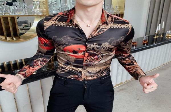 net red society guy personality flower shirt retro male longsleeved korean smooth material men039s shirt slim nightclub clothe6644984, White;black
net red society guy personality flower shirt retro male longsleeved korean smooth material men039s shirt slim nightclub clothe6644984, White;black