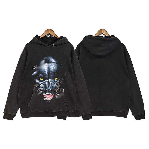 represent22 new leopard head english printed wash hood loose fashion men's and women's sweater, Black
represent22 new leopard head english printed wash hood loose fashion men's and women's sweater, Black