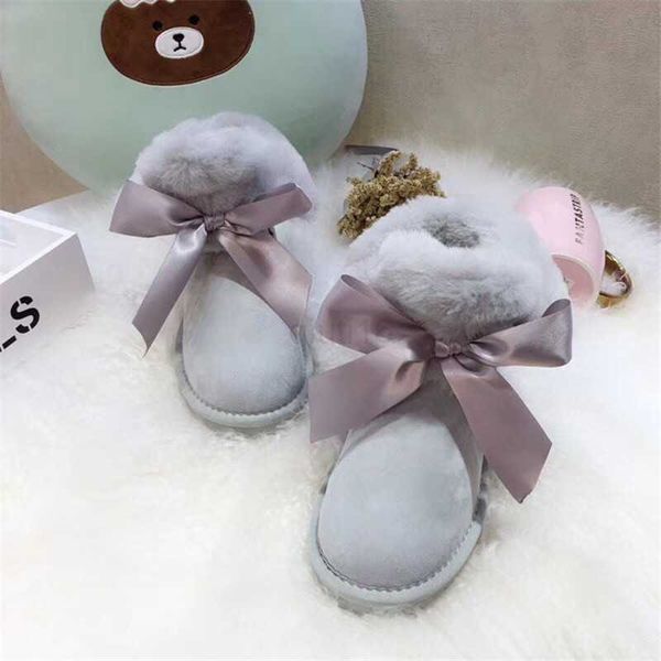 boots 2022 selling women shoes real sheepskin fashion ankle woman snow boots warm women's winter boots, Black