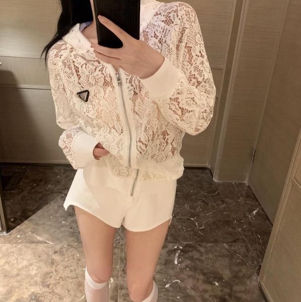 womens jacket designer spring summer letter lace hooded long sleeve sun protection coat zipper casual jacket, Black;brown
womens jacket designer spring summer letter lace hooded long sleeve sun protection coat zipper casual jacket, Black;brown
