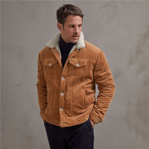 men's jackets 100 cotton corduroy jacket autumn winter warm men plus cashmere thick casual coat retro male veste 230809, Black;brown
men's jackets 100 cotton corduroy jacket autumn winter warm men plus cashmere thick casual coat retro male veste 230809, Black;brown