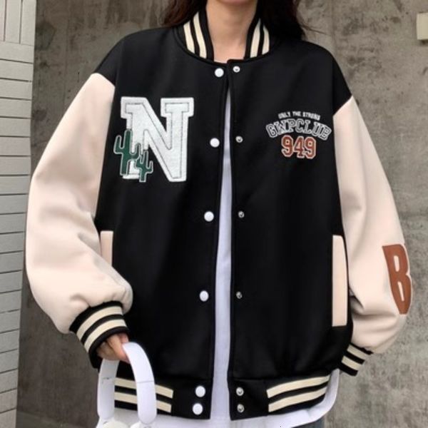 womens jackets deeptown vintage varsity jacket women oversize preppy y2k streetwear korean fashion baseball college harajuku style coat 2308, Black;brown
womens jackets deeptown vintage varsity jacket women oversize preppy y2k streetwear korean fashion baseball college harajuku style coat 2308, Black;brown