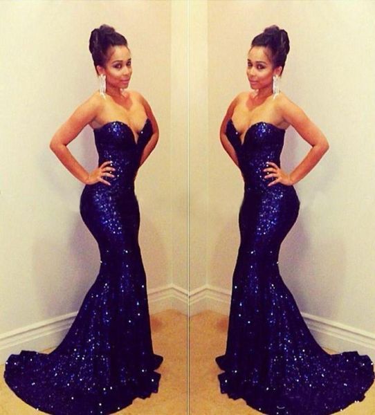 sequined sweetheart strapless mermaid prom dresses sleeveless elegant evening gowns plus size custom made vestidos de f4324125, Black
sequined sweetheart strapless mermaid prom dresses sleeveless elegant evening gowns plus size custom made vestidos de f4324125, Black