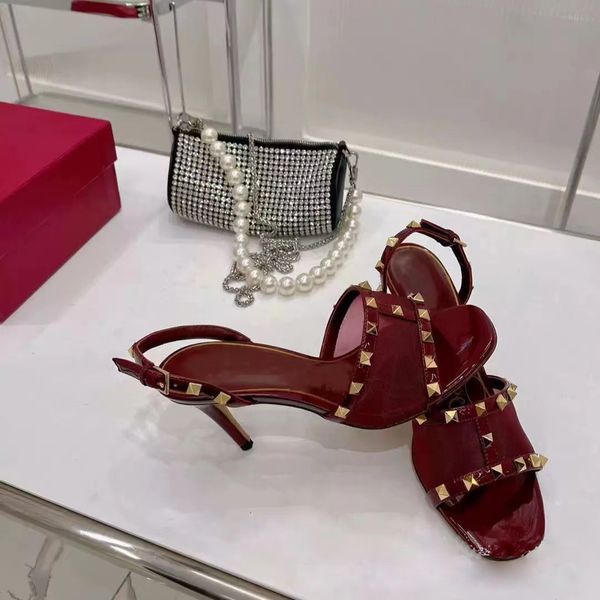 summer high heeled sandals women new luxury brand rivet designer sandal lady party wedding shoes 2023 famous leather stiletto heel size 35-4, Black
summer high heeled sandals women new luxury brand rivet designer sandal lady party wedding shoes 2023 famous leather stiletto heel size 35-4, Black