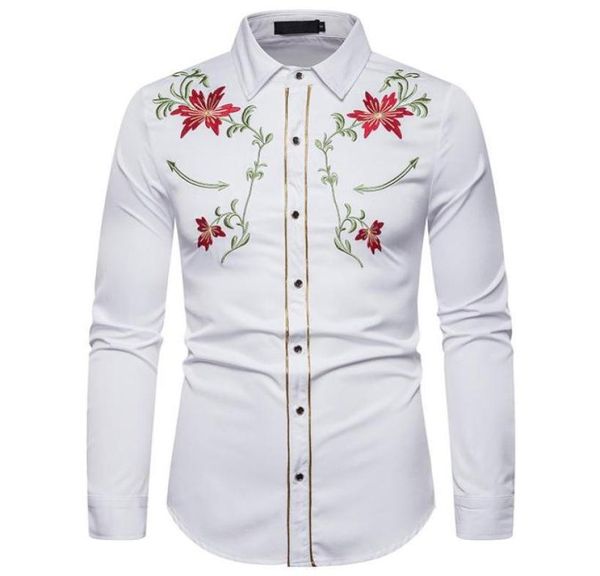 men039s fashionable embroidered shirt western style with flowers long sleeve casual shirts3785427, White;black
men039s fashionable embroidered shirt western style with flowers long sleeve casual shirts3785427, White;black