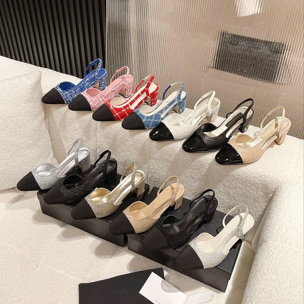 slingback thick sandals pumps chunky block heels flats circular toe women's luxury designers leather sole wedding dress office shoes 35, Black
slingback thick sandals pumps chunky block heels flats circular toe women's luxury designers leather sole wedding dress office shoes 35, Black