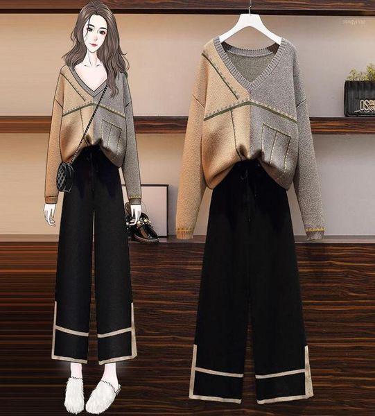 plus size women039s autumn and winter wear 2021 slim knitted sweater wide leg pants twopiece suit 2 piece set women tracksuits6243574, Gray
plus size women039s autumn and winter wear 2021 slim knitted sweater wide leg pants twopiece suit 2 piece set women tracksuits6243574, Gray