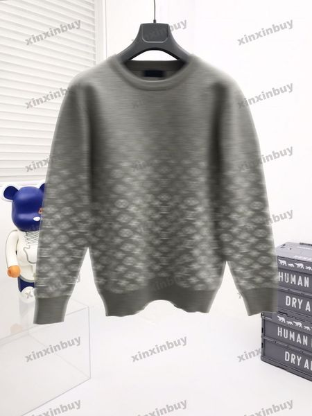 xinxinbuy men women designer sweatshirt hoodie gradient letter jacquard printing sweater gray blue black white xs-2xl, Black;brown
xinxinbuy men women designer sweatshirt hoodie gradient letter jacquard printing sweater gray blue black white xs-2xl, Black;brown