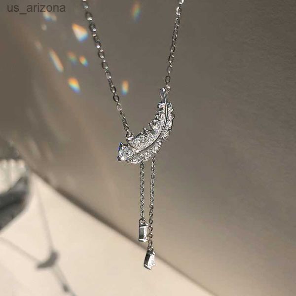 925 sterling silver glittering cz feather necklace for women lady dainty long tassel necklace gifts s-n732 l230620
925 sterling silver glittering cz feather necklace for women lady dainty long tassel necklace gifts s-n732 l230620