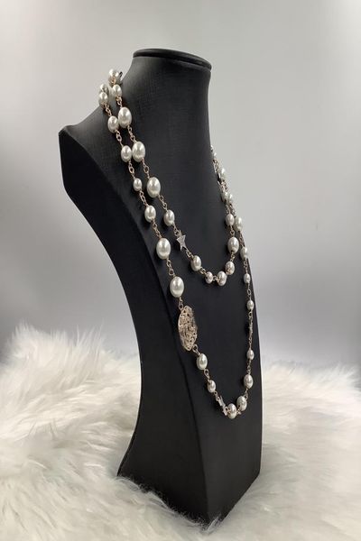 fashion designer necklace luxury jewelry long pendant sweater necklaces classic style star strings elegant pearl chain double lett7029632, Silver
fashion designer necklace luxury jewelry long pendant sweater necklaces classic style star strings elegant pearl chain double lett7029632, Silver