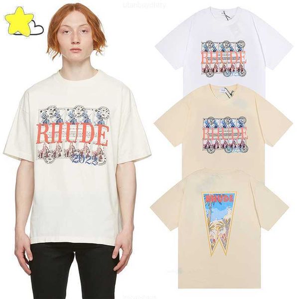 white apricot rhude short sleeve men women tees stamp coconut tree print pattern rhude t-shirts, White;black
white apricot rhude short sleeve men women tees stamp coconut tree print pattern rhude t-shirts, White;black