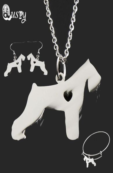 stainless steel schnauzer cute dog pendant necklace bracelet bangle earring jewelry set for women nc11342337254692, Black
stainless steel schnauzer cute dog pendant necklace bracelet bangle earring jewelry set for women nc11342337254692, Black