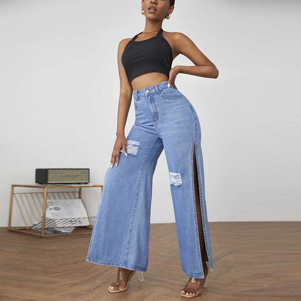 purple brand zt60041 traceable new female hole silver denim ripped jeans for women with perforated split women's jeans ess, Blue
purple brand zt60041 traceable new female hole silver denim ripped jeans for women with perforated split women's jeans ess, Blue