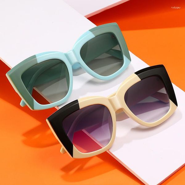 sunglasses fashion plate women's square retro haed men's colorful large frame girls uv400728, White;black
sunglasses fashion plate women's square retro haed men's colorful large frame girls uv400728, White;black