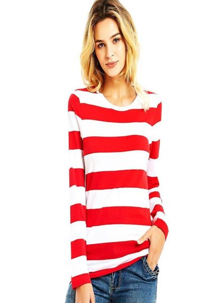 women039s tshirt red white striped t shirt for women round neck long sleeve tees colorful stripes summer casual autumn8772387
women039s tshirt red white striped t shirt for women round neck long sleeve tees colorful stripes summer casual autumn8772387