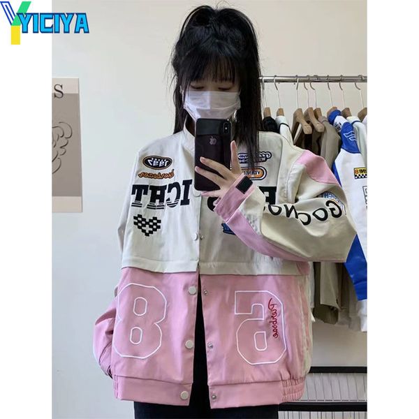 womens jackets yiciya jacket bomber woman varsity detachable pink racing baseball jacket long sleeves american vintage women winter coat 23, Black;brown
womens jackets yiciya jacket bomber woman varsity detachable pink racing baseball jacket long sleeves american vintage women winter coat 23, Black;brown