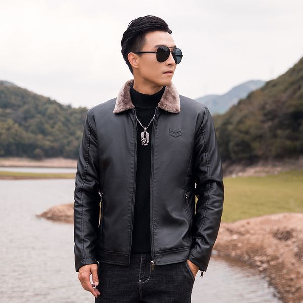 men's jackets winter for men pu leather jacket vintage fleece fur collar warm outwear windbreaker coat fashion trend personalized 23080, Black;brown
men's jackets winter for men pu leather jacket vintage fleece fur collar warm outwear windbreaker coat fashion trend personalized 23080, Black;brown