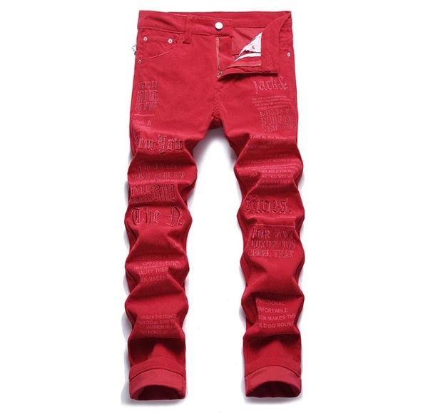 red corduroy letter embroidered jeans slim fit stretch men039s casual pants autumn winter denim trousers fashion streetwear man3719279, Blue
red corduroy letter embroidered jeans slim fit stretch men039s casual pants autumn winter denim trousers fashion streetwear man3719279, Blue