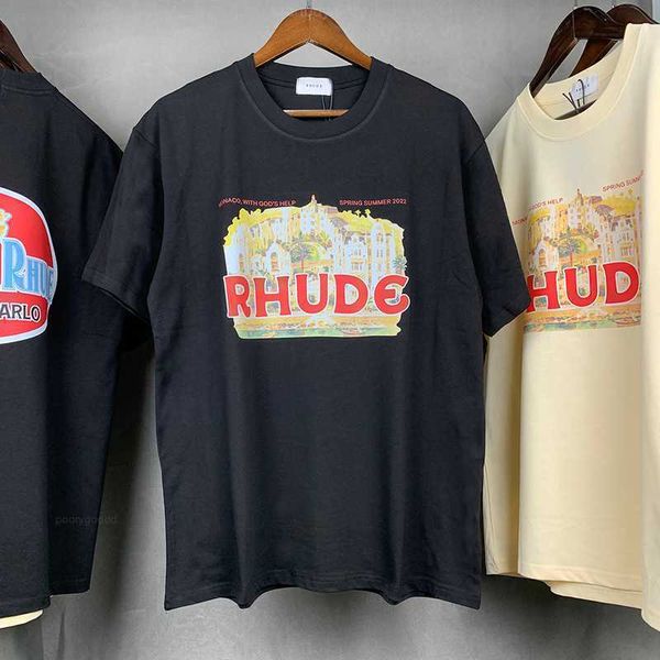 oversized casual men women 100% cotton tees heavy fabric rhude t-shirt, White;black
oversized casual men women 100% cotton tees heavy fabric rhude t-shirt, White;black