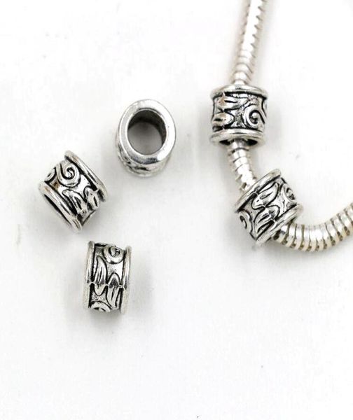 100pcs antique silver 55mm hole zinc alloy tube bead spacers charm for jewelry making bracelet necklace diy accessories5003158, Bronze;silver
100pcs antique silver 55mm hole zinc alloy tube bead spacers charm for jewelry making bracelet necklace diy accessories5003158, Bronze;silver