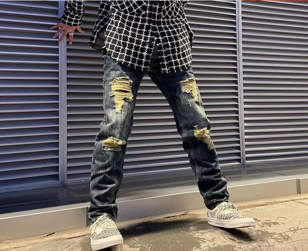 new men039s jeans straight leg ripped jeans retro trend men039s casual slacks korean patch pants6813796, Blue
new men039s jeans straight leg ripped jeans retro trend men039s casual slacks korean patch pants6813796, Blue