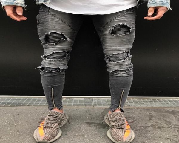 new spring fold mens jeans fashion zipper hole high street style slim feet trousers mens motorcycle pants8590231, Blue
new spring fold mens jeans fashion zipper hole high street style slim feet trousers mens motorcycle pants8590231, Blue