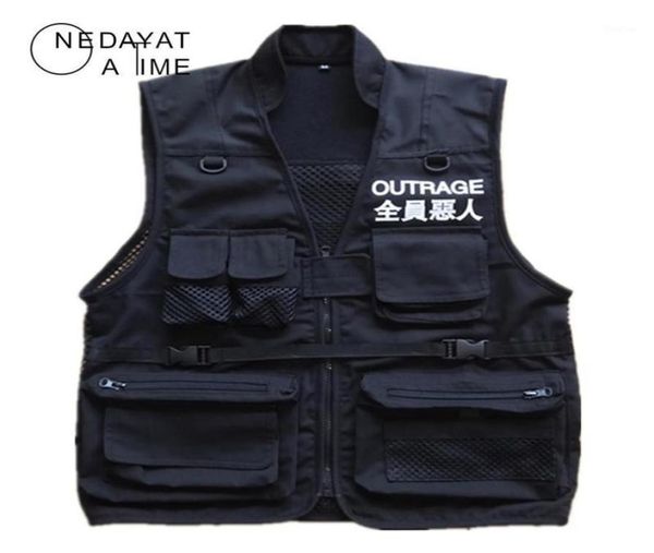 men039s vests men coat sleeveless jacket casual chinese character vest high street pockets cargo waistcoat zipper jacket19021853, Black;white
men039s vests men coat sleeveless jacket casual chinese character vest high street pockets cargo waistcoat zipper jacket19021853, Black;white
