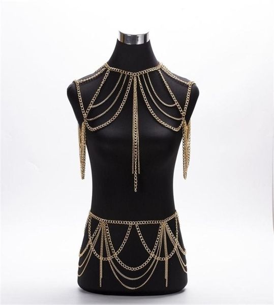 fashion jewelry accessories punk heavy metal multilayer tassel gold body chain long necklace statement for women t2005087622982, Silver
fashion jewelry accessories punk heavy metal multilayer tassel gold body chain long necklace statement for women t2005087622982, Silver