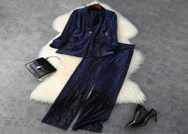 2020 fall autumn long sleeve notchedlapel blue glitter velvet panelled blazers wide leg trousers pants two piece 2 pieces set l4535430, White
2020 fall autumn long sleeve notchedlapel blue glitter velvet panelled blazers wide leg trousers pants two piece 2 pieces set l4535430, White