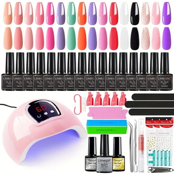 complete nail art kit: semi-permanent nail polish set with nail dryer, base & coat for decoration
complete nail art kit: semi-permanent nail polish set with nail dryer, base & coat for decoration