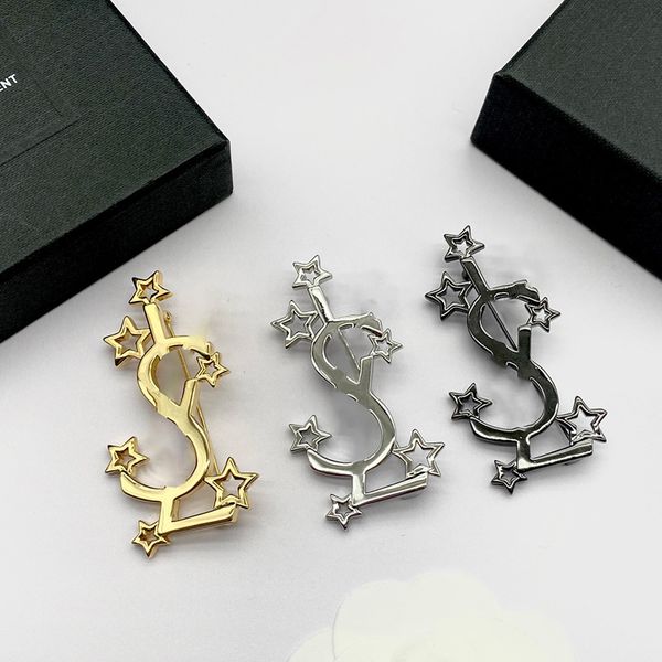 women stylish brooches letters stars hollow stainless steel personalized simple pins brooches gold plated silver plated classic accessories, Gray
women stylish brooches letters stars hollow stainless steel personalized simple pins brooches gold plated silver plated classic accessories, Gray