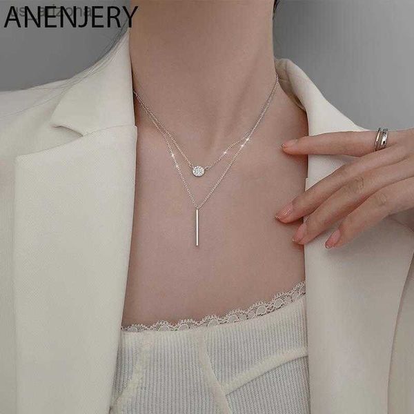 anenjery silver color long stick pendant necklace for women double layer geometric necklace wedding jewelry s-n712 l230620
anenjery silver color long stick pendant necklace for women double layer geometric necklace wedding jewelry s-n712 l230620