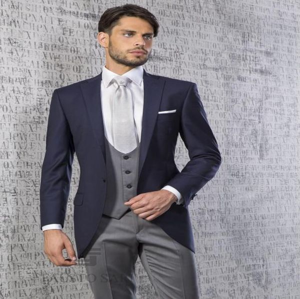customize design navy blue 3 piece suit men wedding tuxedos excellent groom tuxedos men business dinner prom blazerjacketpantst1542455, Black;gray
customize design navy blue 3 piece suit men wedding tuxedos excellent groom tuxedos men business dinner prom blazerjacketpantst1542455, Black;gray