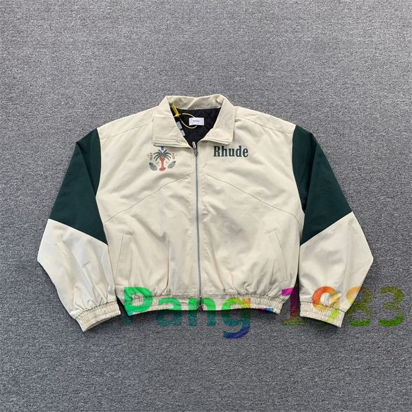 men's jackets white green rhude retro patchwork coconut tree men women 1 capsule zipper jacket coats 230809, Black;brown
men's jackets white green rhude retro patchwork coconut tree men women 1 capsule zipper jacket coats 230809, Black;brown