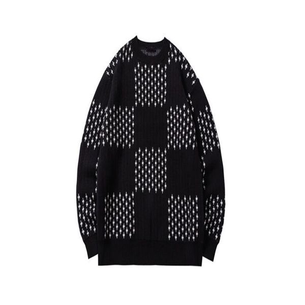 men's plus-size sweater knit sweater crew neck women's men's alphabet jacquard sweater y8s512