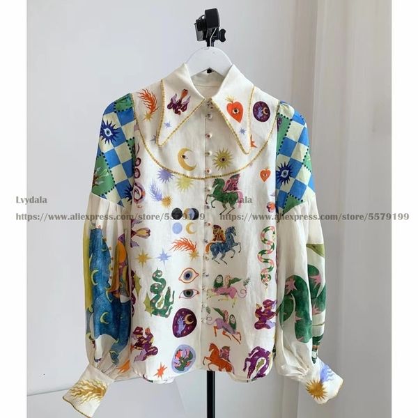 women's pants s lvydala women autumn print long sleeve linen shirt 230808, Black;white
women's pants s lvydala women autumn print long sleeve linen shirt 230808, Black;white