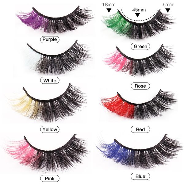 8pairs/set colorful false eyelashes faux 3d mink colored curl fluffy eyelashes volumes natural thick fluffy lashes extension e422
8pairs/set colorful false eyelashes faux 3d mink colored curl fluffy eyelashes volumes natural thick fluffy lashes extension e422