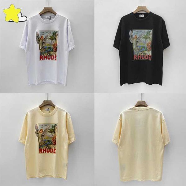 angel with gods help print pattern rhude t-shirts men women 1 1 short sleeve casual o-neck tees, White;black
angel with gods help print pattern rhude t-shirts men women 1 1 short sleeve casual o-neck tees, White;black