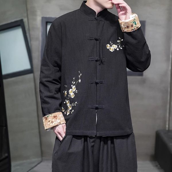 mens jackets chinese retro cotton and linen jacket autumn winter oversized embroidered tang suit harajuku loose casual coat 230808, Black;brown
mens jackets chinese retro cotton and linen jacket autumn winter oversized embroidered tang suit harajuku loose casual coat 230808, Black;brown