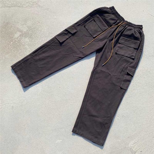 rhude drawstring cargo-breasted cargo pants men women 1 1 washed rhude joggers overalls loose trousers, Black
rhude drawstring cargo-breasted cargo pants men women 1 1 washed rhude joggers overalls loose trousers, Black