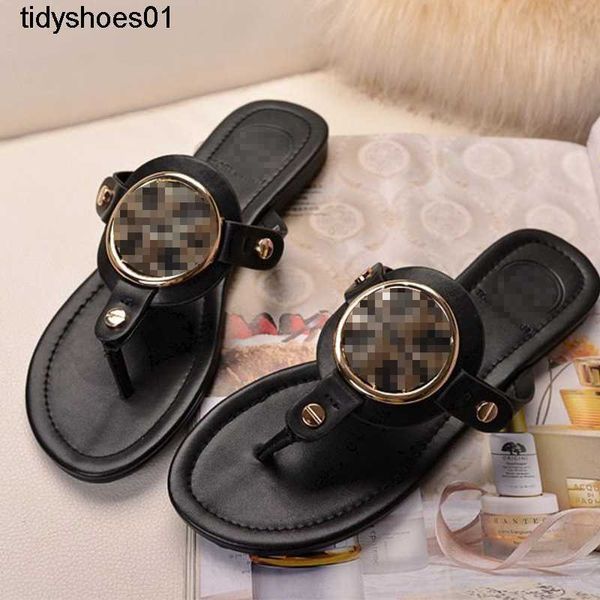 slippers women's summer outwear tb fashion beach clamping foot genuine leather herringbone slippers large flat bottom clamping toe slip, Black
slippers women's summer outwear tb fashion beach clamping foot genuine leather herringbone slippers large flat bottom clamping toe slip, Black