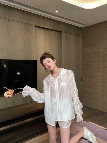 women's two piece pants designer p family 23 summer new fashion triangle brand tencel breathable sunscreen hooded long sleeve coat+elas, White
women's two piece pants designer p family 23 summer new fashion triangle brand tencel breathable sunscreen hooded long sleeve coat+elas, White