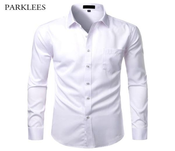 white mens bamboo fiber shirts casual slim fit button up dress shirts men solid soical shirt with pocket formal business camisas8289556, White;black
white mens bamboo fiber shirts casual slim fit button up dress shirts men solid soical shirt with pocket formal business camisas8289556, White;black