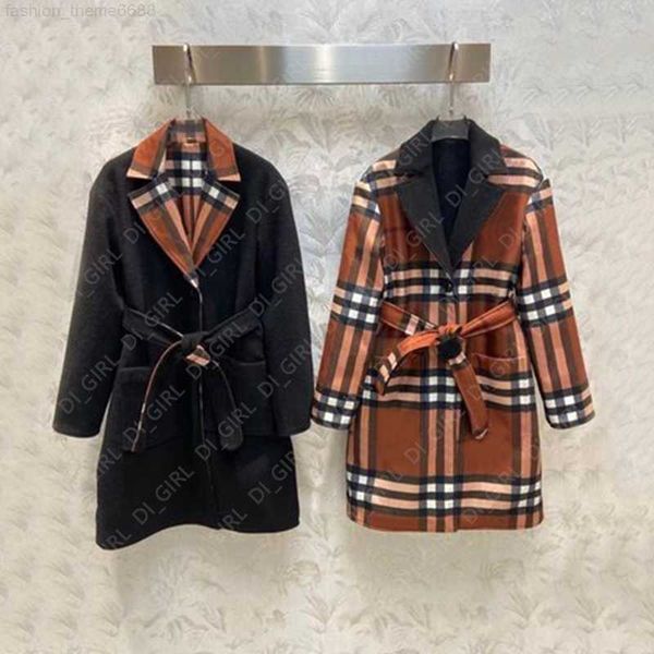 womens outerwear fashion classic plaid patchwork double-sided wear coat 23fw winter gentleman casual female overcoat di_girl di_girl, Black
womens outerwear fashion classic plaid patchwork double-sided wear coat 23fw winter gentleman casual female overcoat di_girl di_girl, Black