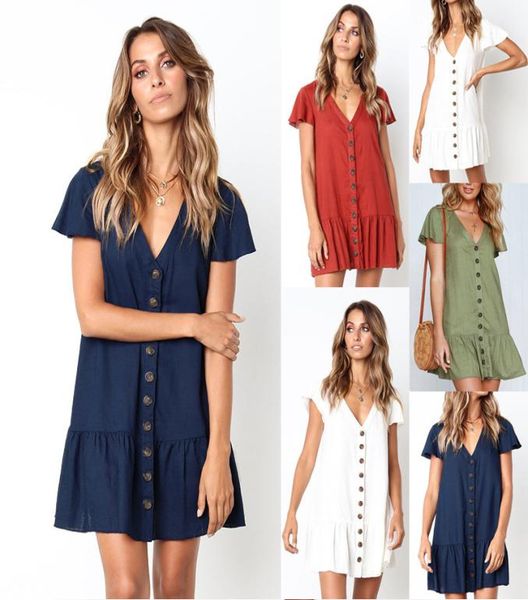 casual drs women vintage ruffle button a-line mini dress v neck solid loose short fashion summer elegant party5563578, Black;gray
casual drs women vintage ruffle button a-line mini dress v neck solid loose short fashion summer elegant party5563578, Black;gray