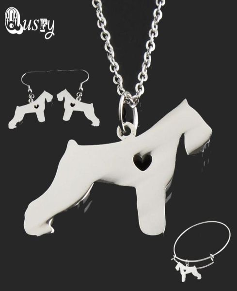 stainless steel schnauzer cute dog pendant necklace bracelet bangle earring jewelry set for women nc11342335699844, Black
stainless steel schnauzer cute dog pendant necklace bracelet bangle earring jewelry set for women nc11342335699844, Black