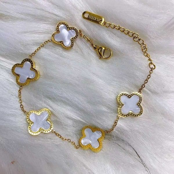 clover bracelet bangle jewelry titanium steel four leaf grass five flower bracelet female minority korean minority light luxury old flower s, Black
clover bracelet bangle jewelry titanium steel four leaf grass five flower bracelet female minority korean minority light luxury old flower s, Black