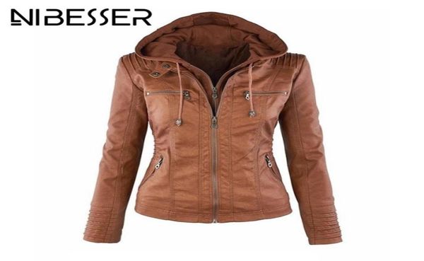 whole nibesser faux leather jacket women autumn winter 2017 long sleeve hooded pu jacket coats motorcycle overcoats plus size5907386, Black;brown
whole nibesser faux leather jacket women autumn winter 2017 long sleeve hooded pu jacket coats motorcycle overcoats plus size5907386, Black;brown